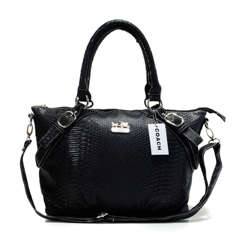 Coach Madison Embossed Medium Black Totes DEO - Click Image to Close